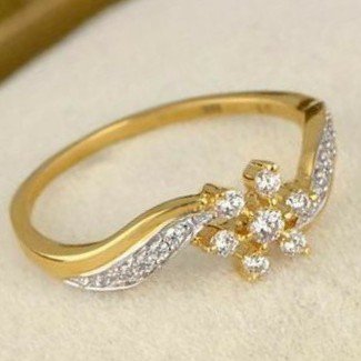 22KT/ 916 Gold fancy delicate casual ware ring for ladies
