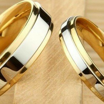 18 KT Yellow gold plain Engagement bands for Couple GRG1011