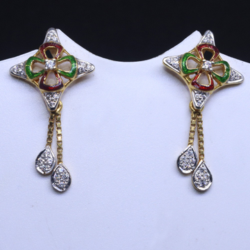 22KT / 916 Gold Colorful Mina earring for Ladies B... by 