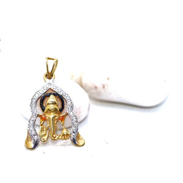 22KT / 916 Gold Ganeshji Face Pendant For Men PNG0... by 