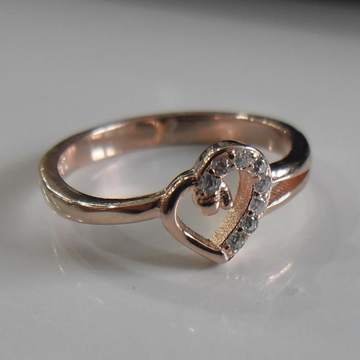 925 sterling silver  rose gold plated  heart shape... by 