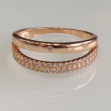 925 sterling silver  Rose Gold Plated   Diamond Ri... by 