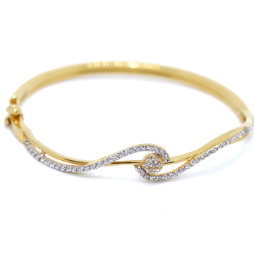 22KT / 916 gold single fancy CZ Bangle For Ladies... by 
