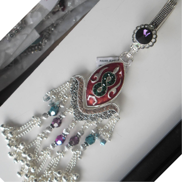 silver disgnear  & diamond  colourful hanging juda... by 