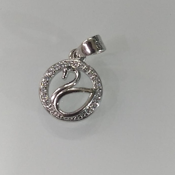 925 sterling silver swan design diamond pendant by 