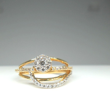 18kt yellow gold cz fancy ring for ladies lrg0570 by 