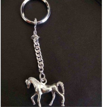 Silver horse  keychain for bike / car key by 