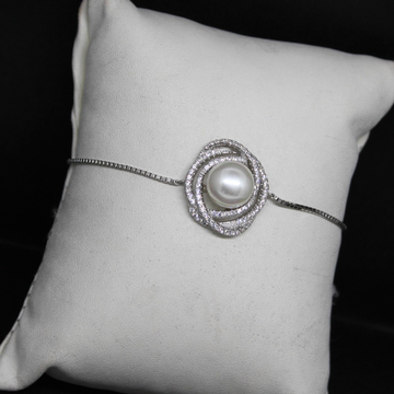 925 sterling silver stone kada bracelet for ladies by 
