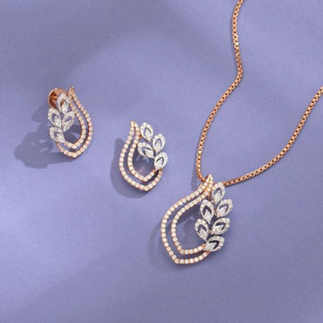 18KT Rose Gold fancy special occasions pendant set... by 