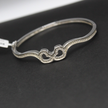 925 sterling silver hear shape kada bracelet for l... by 