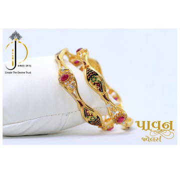 22KT / 916 Gold Antique Colorful Bangles for ladie... by 