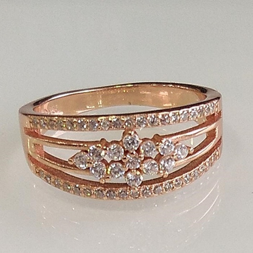 925 sterling silver  Rose Gold Plated Diamond Ring by 