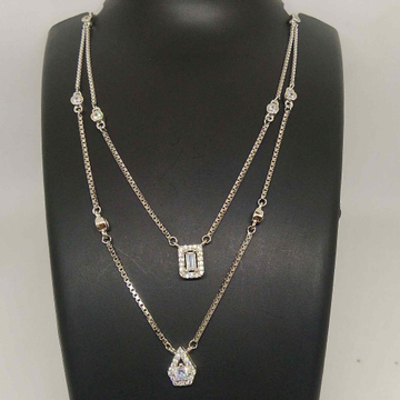925 sterling silver fancy double line chain for gi... by 