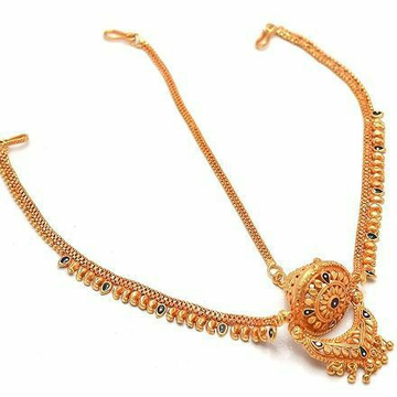 22KT/ 916 Gold rajasthani traditional bridle Mang... by 
