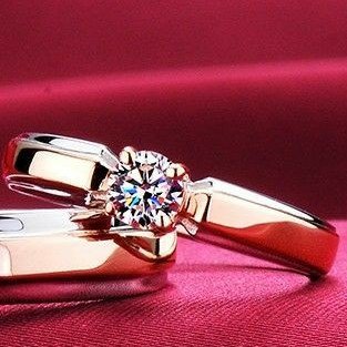 18KT Rose Gold Solitaire engagement ring for couple GRG1012