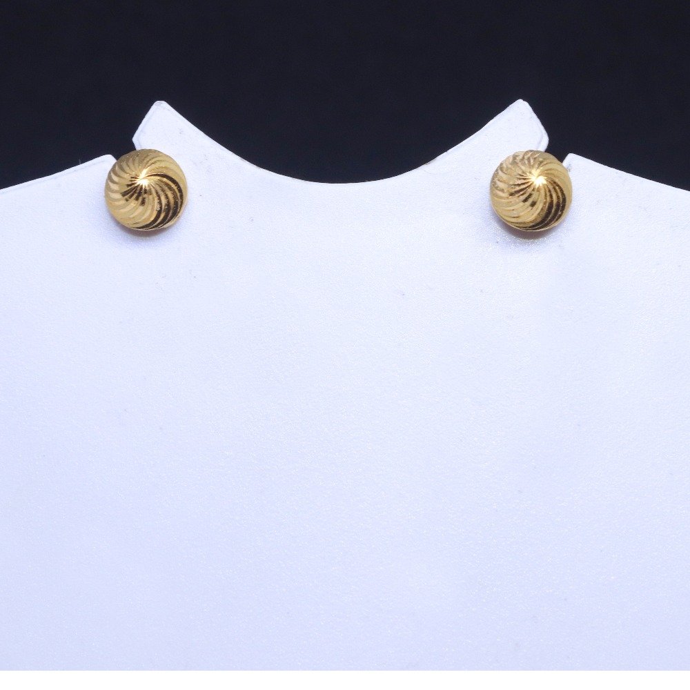 22CT / 916 Round Daily ware rawa Earring for Ladies BTG0328