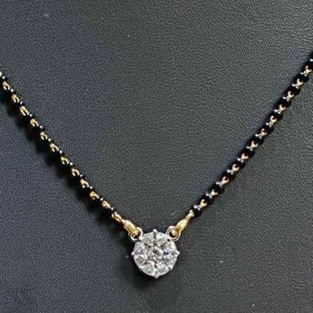 18KT yellow gold Solitaire casual ware mangalsutra for ladies MSG1012