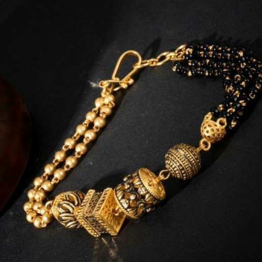 22KT/ 916 Gold fancy festival mangalsutra bracelet for ladies