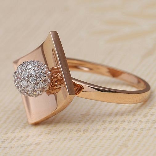 18KT Rose Gold fancy engagement ring for Ladies LRG1010