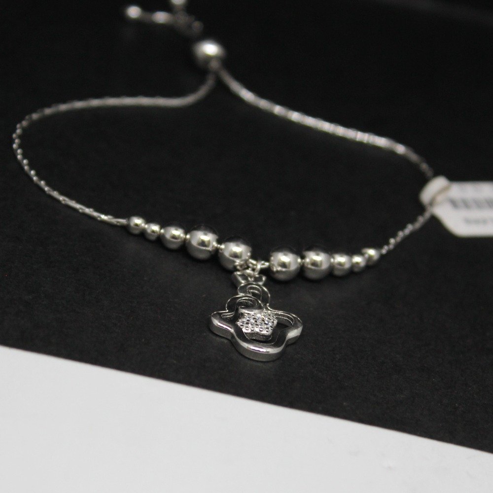 925 sterling silver ganesh shape kada bracelet for ladies