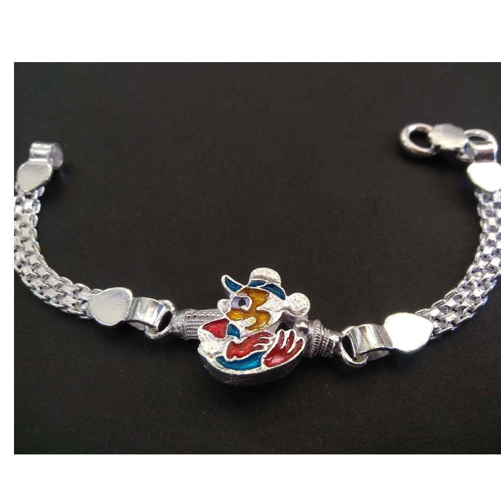 Silver daily wear Cartoon Character Kids Bracelet