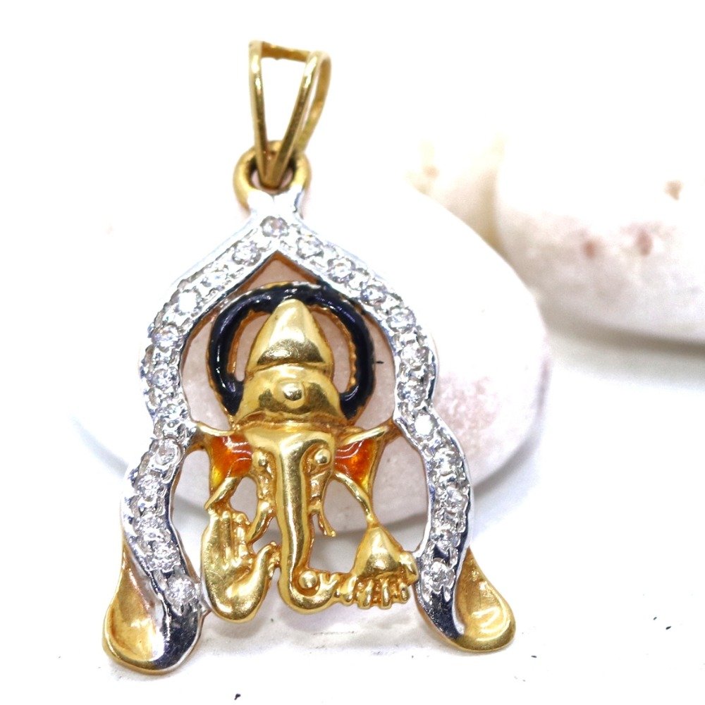 22KT / 916 Gold Ganeshji Face Pendant For Men PNG0142