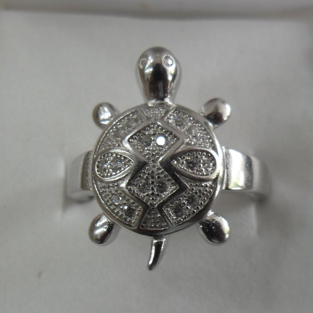 925 sterling silver TOrtoise  diamond Ring FOR MEN