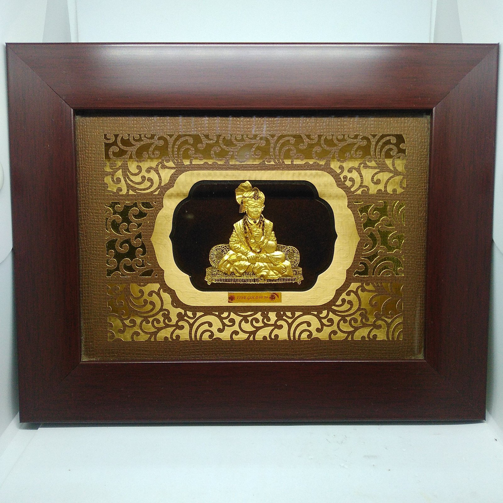 24kt gold leaf small swaminarayan frame