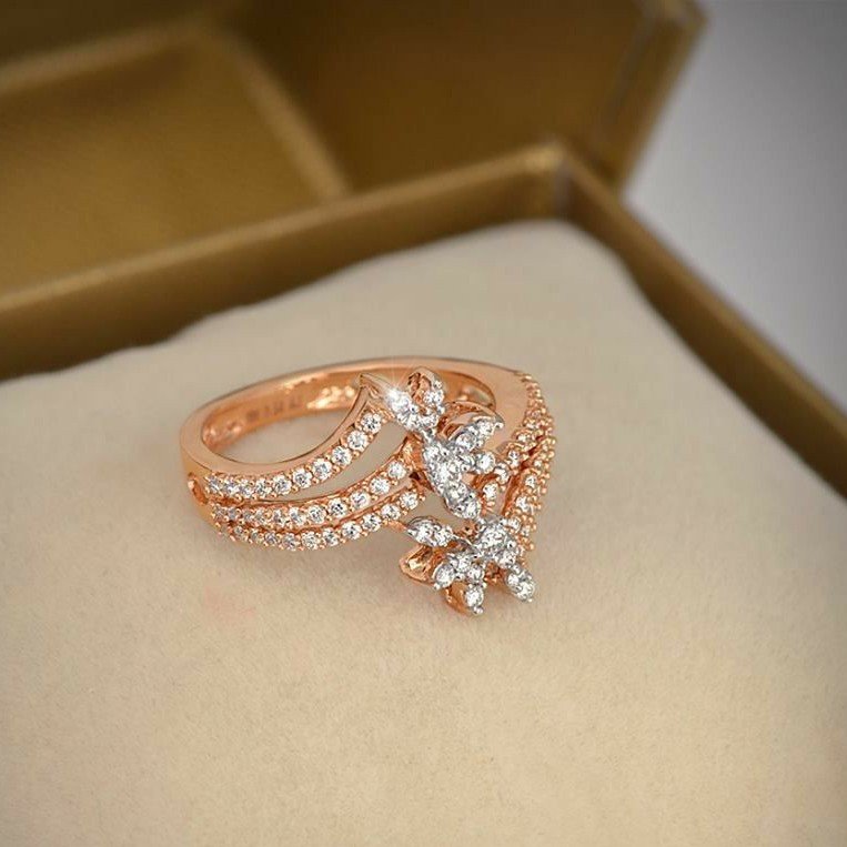 18 KT Rose Gold special occasions ring for ladies LRG1016