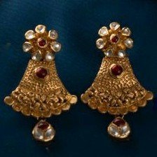22KT/ 916 Gold antique wedding Half necklace set for ladies STG1020
