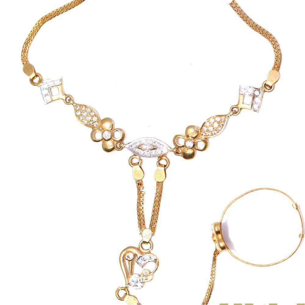 22KT/ 916 Yellow Gold Wedding Hath panjo Bracelet For Ladies LBG0017