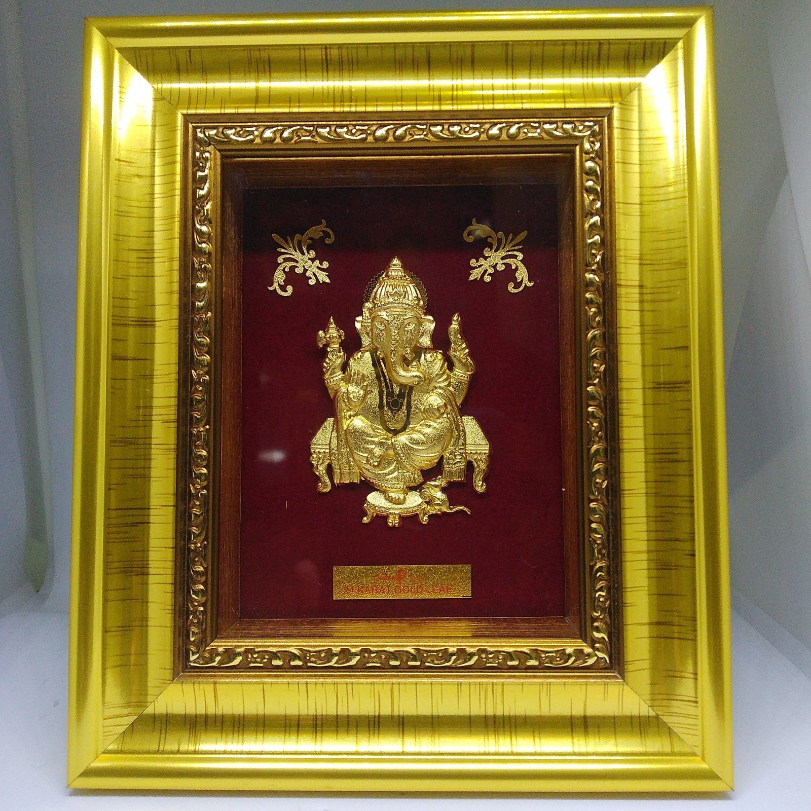 24kt gold leaf  small ganeshji frame