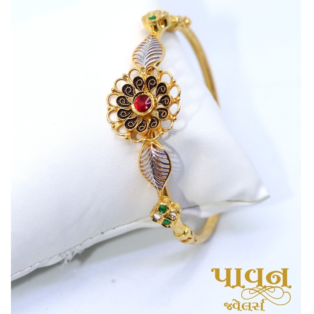 22KT / 916 Gold Antique Bangle Special Occasion For Ladies KKG0005