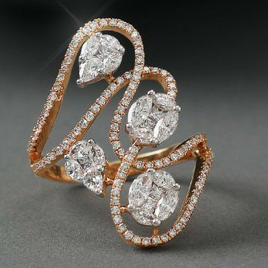 18 KT Rose Gold special occasions Ring for Ladies LRG1015