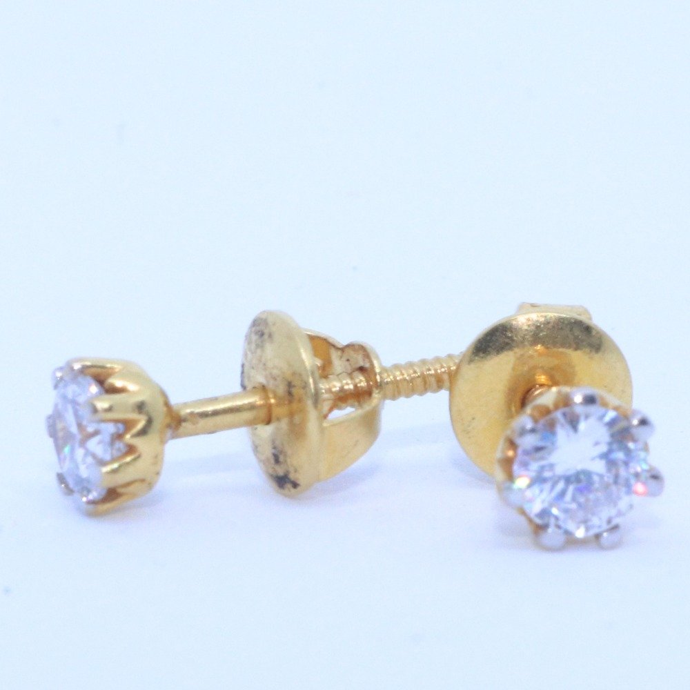 22kt / 916 gold spl occasion round solider earring for ladies btg0407