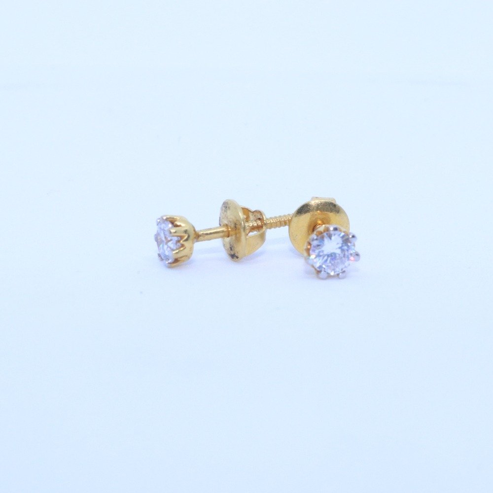 22kt / 916 gold spl occasion round solider earring for ladies btg0407