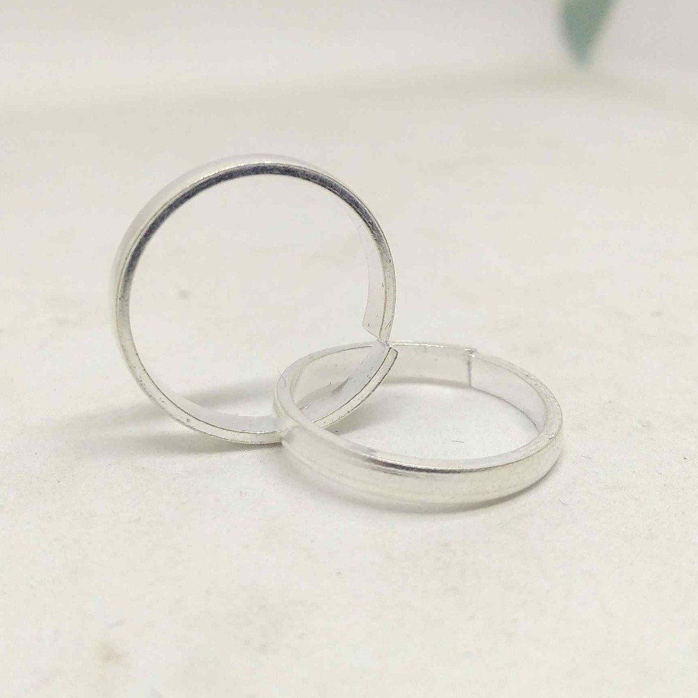 silver  simple band toe rings / bichiya  for   ladies
