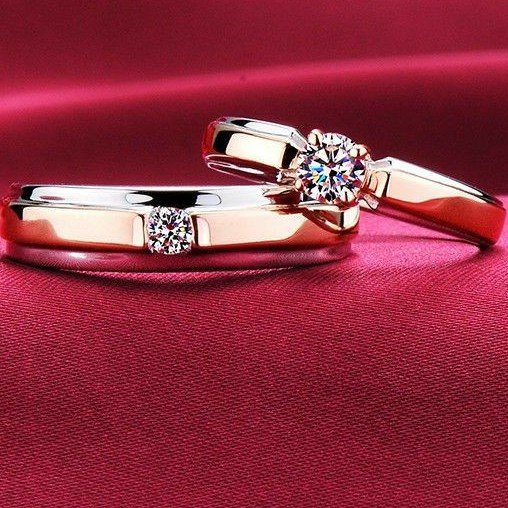 18KT Rose Gold Solitaire engagement ring for couple GRG1012