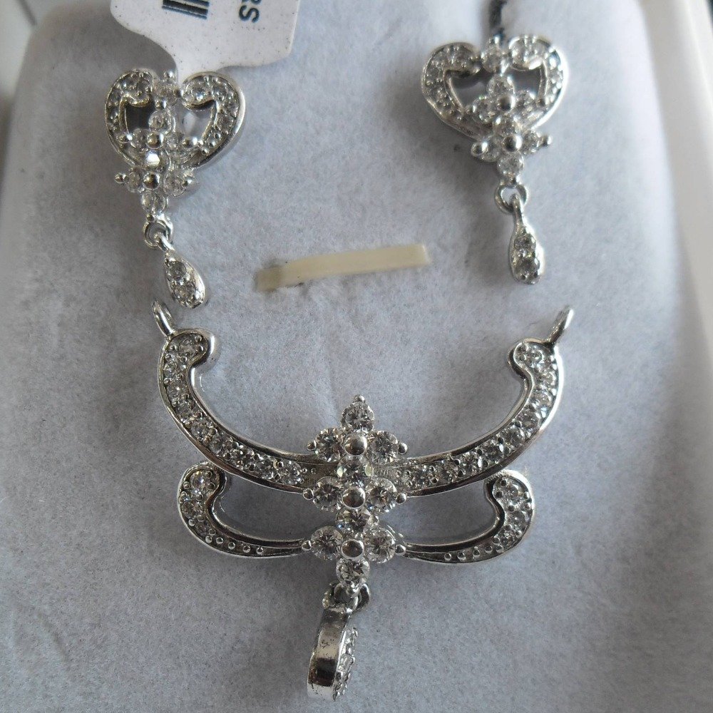 925 Sterling Silver Mangalsutra Diamond Pendant 