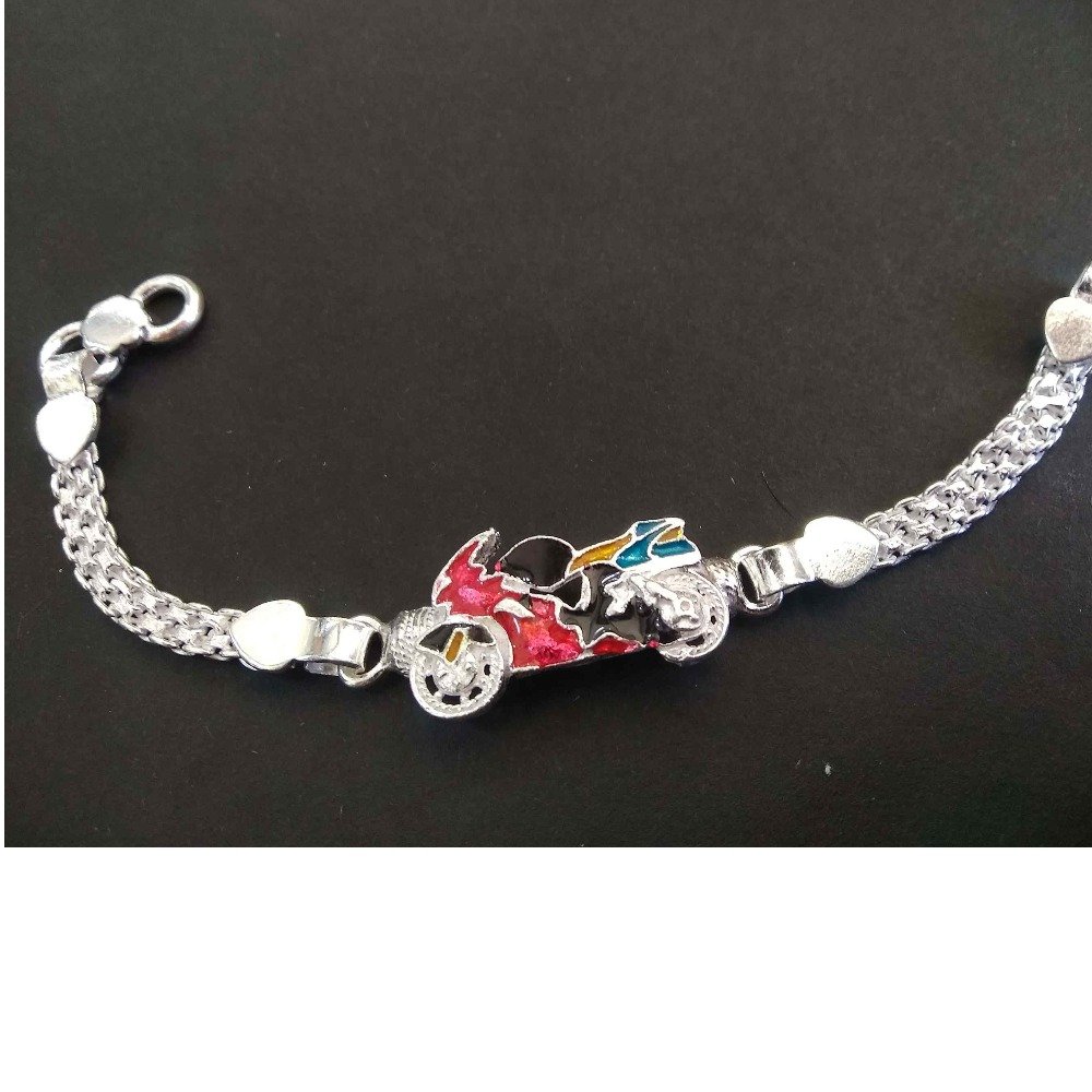925 Silver Bike Design Bracelet For Kids