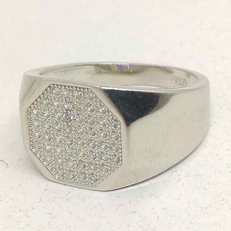 925 Sterling Silver Pusat Special Design Filigree Bold Mens Big Ring