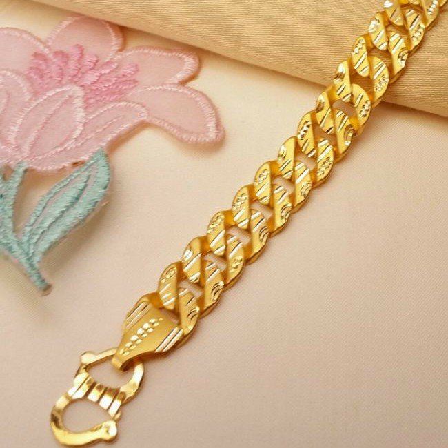 22KT/ 916 Gold plain casual ware Bracelet for Men