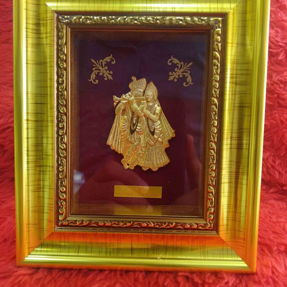 24KT Gold Leaf Radhe Krishana Frame